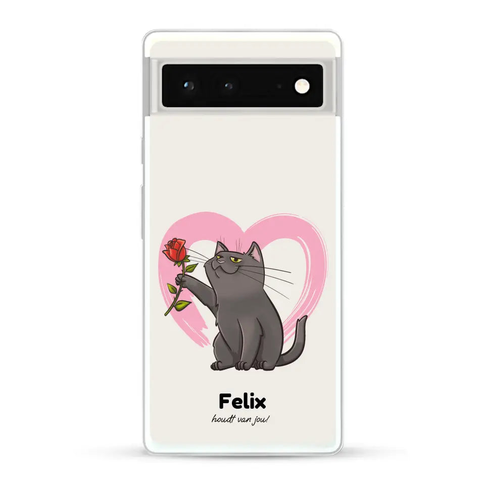 Jouw kat houdt van jou - Gepersonaliseerd telefoonhoesje