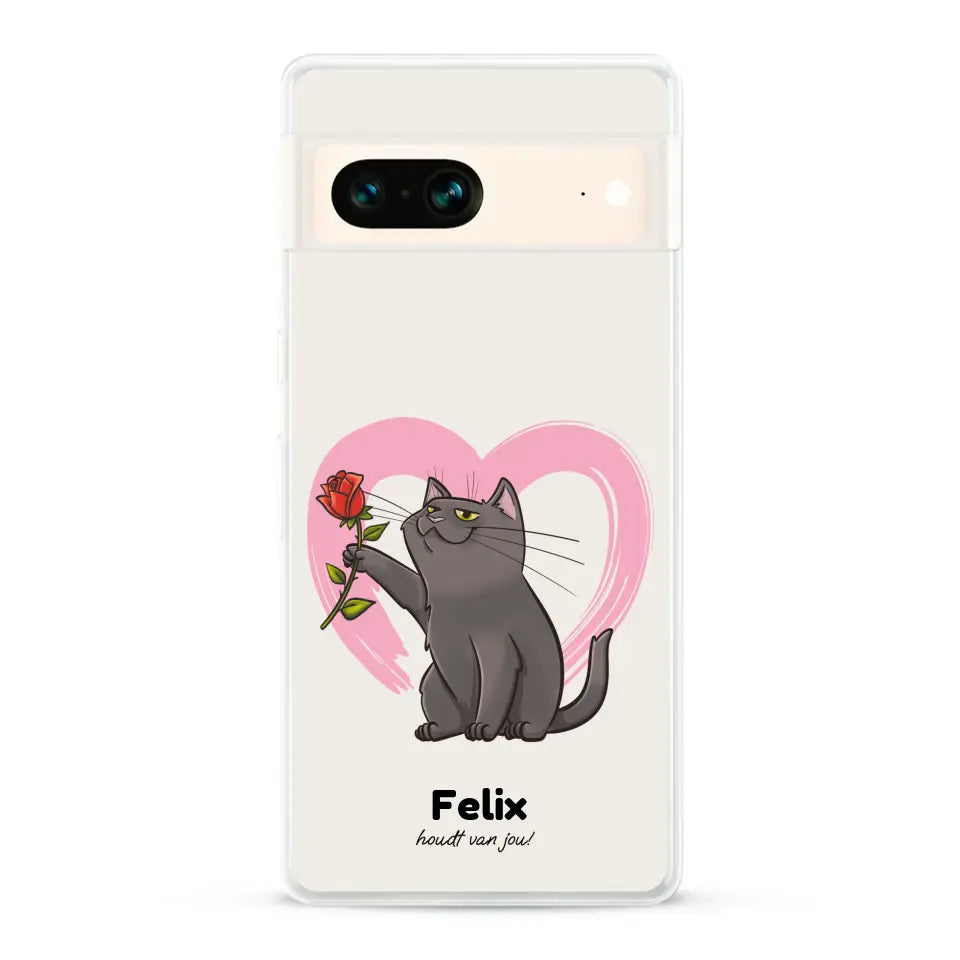 Jouw kat houdt van jou - Gepersonaliseerd telefoonhoesje