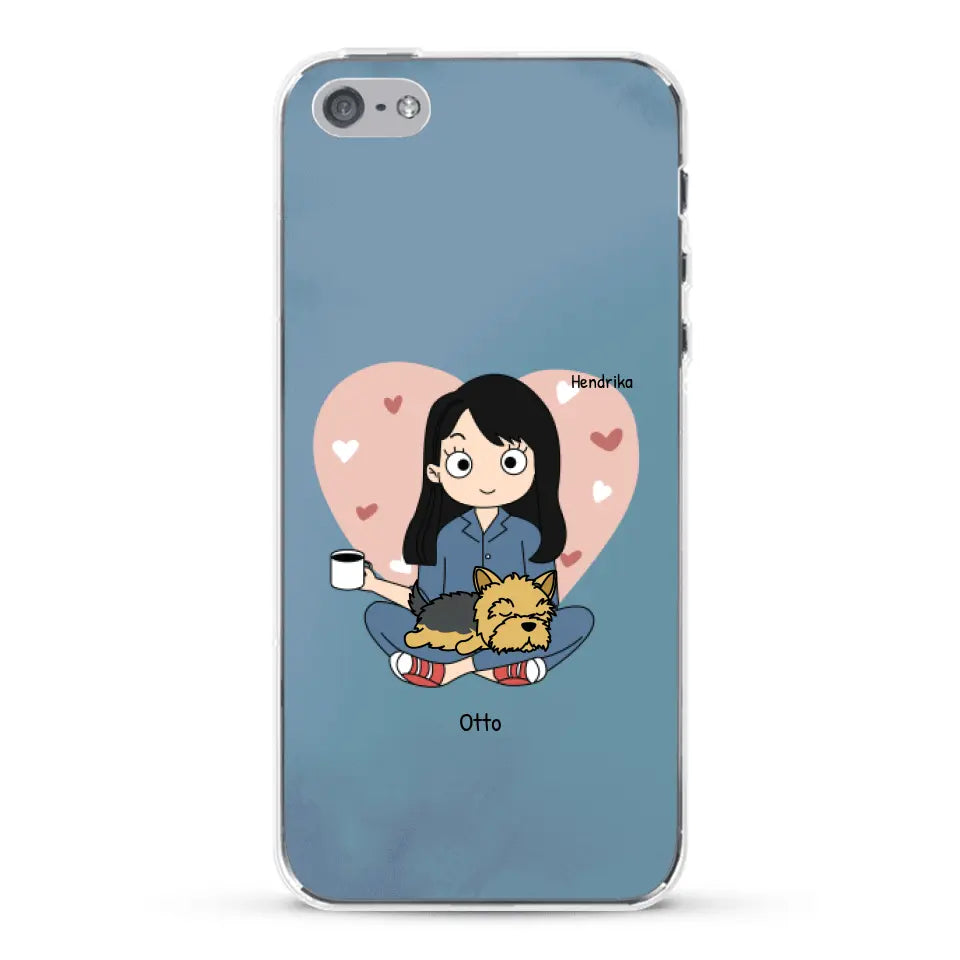 Cartoon honden mama - Gepersonaliseerd telefoonhoesje