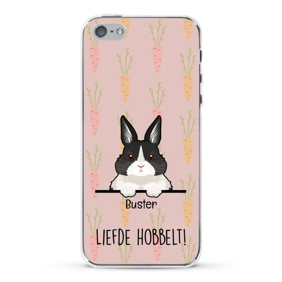 Liefde hobbelt! - Gepersonaliseerd telefoonhoesje