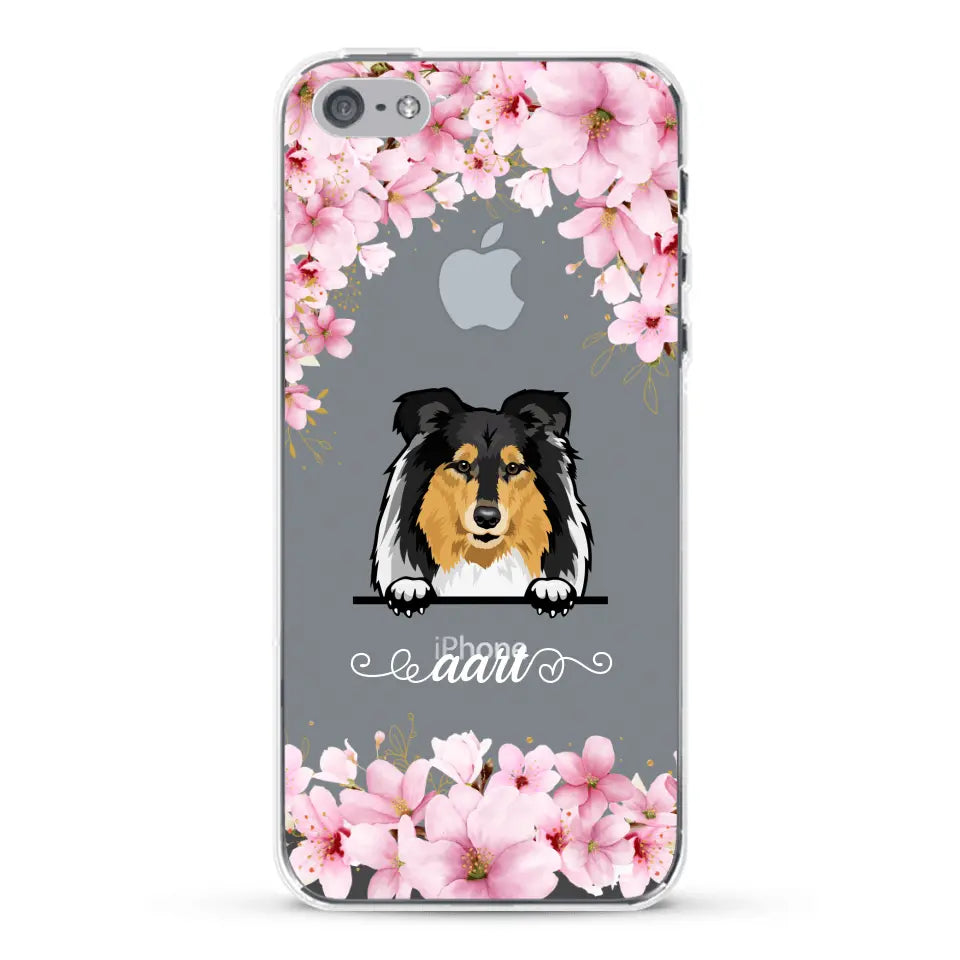 Bloemen Honden - Gepersonaliseerd telefoonhoesje