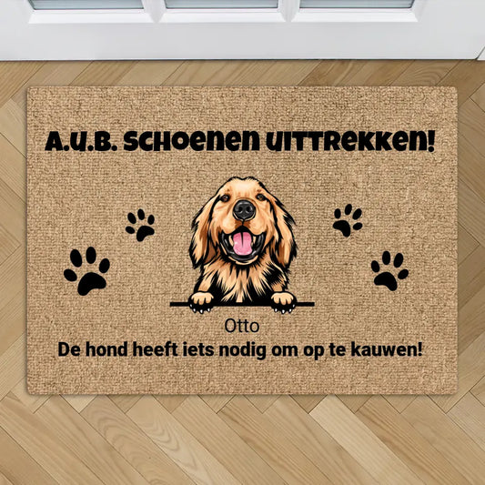 A.u.b. schoenen uittrekken - Gepersonaliseerde deurmat