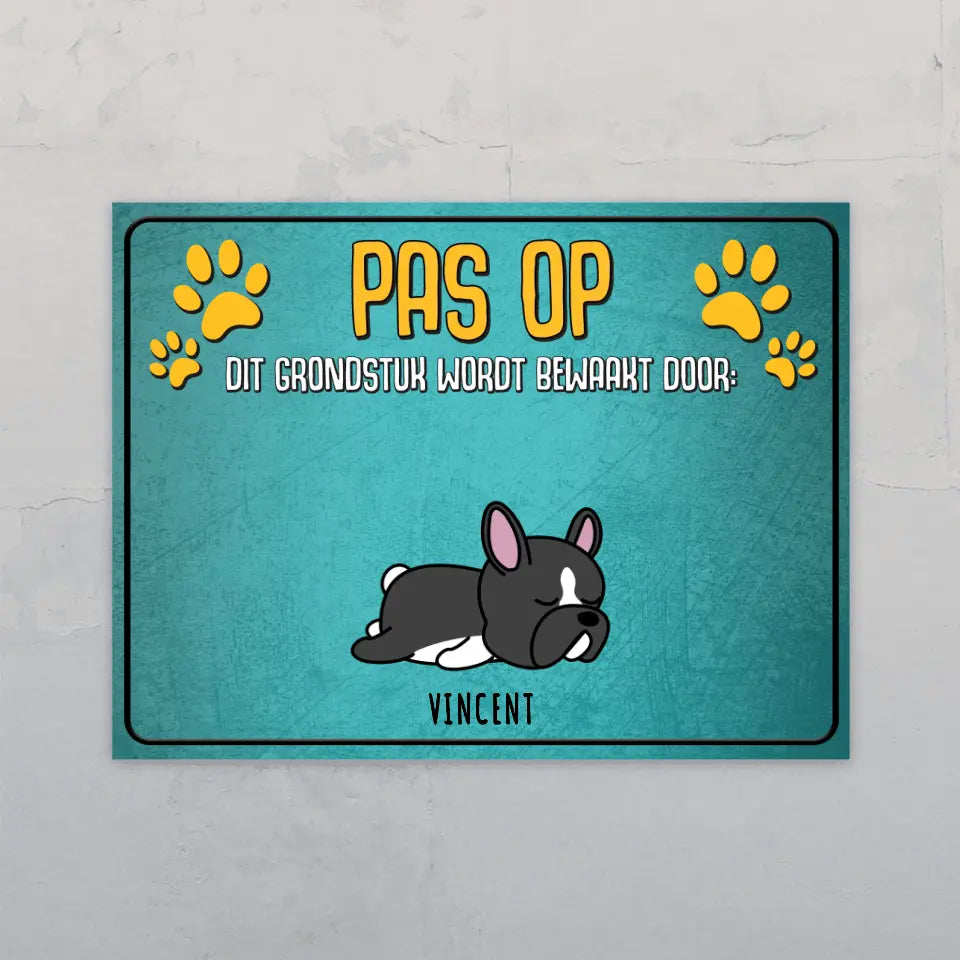 Bewaakt door dieren - Gepersonaliseerd tuinbordje
