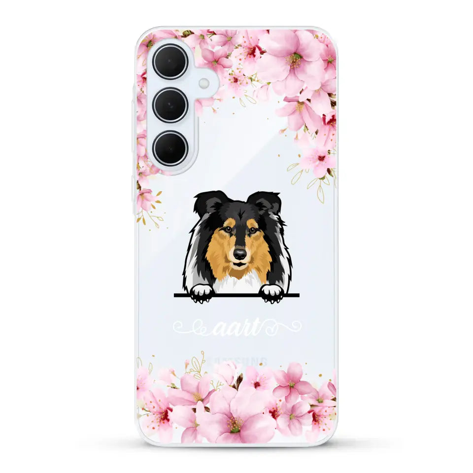 Bloemen Honden - Gepersonaliseerd telefoonhoesje