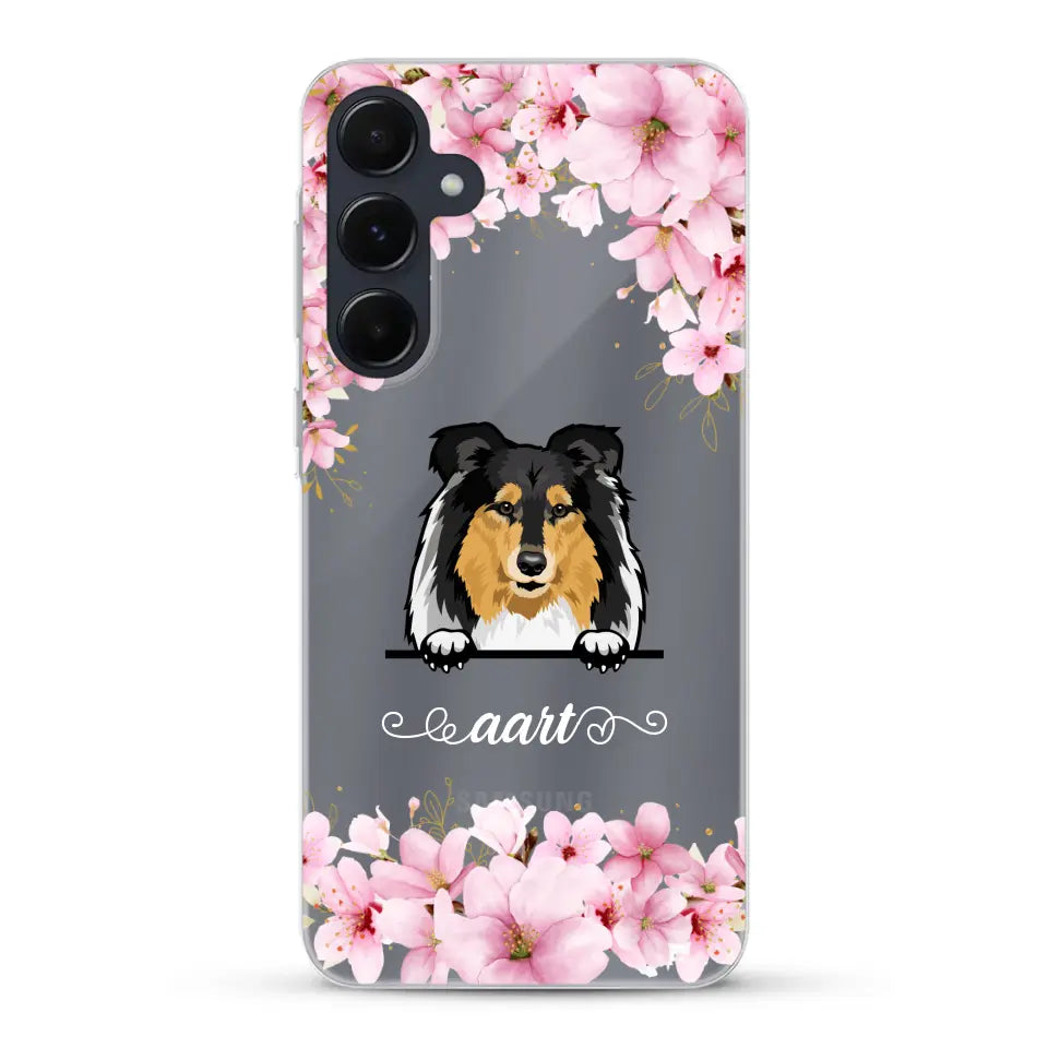 Bloemen Honden - Gepersonaliseerd telefoonhoesje