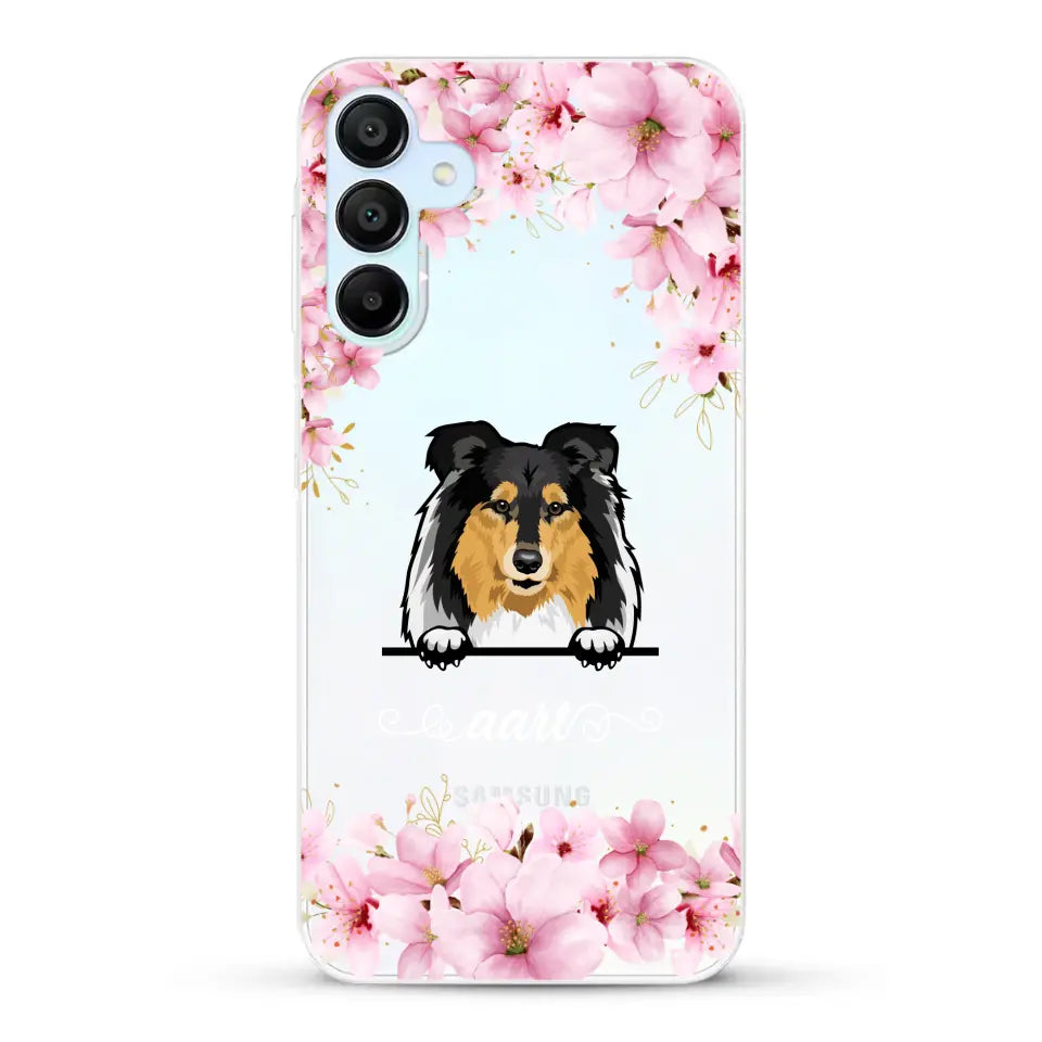 Bloemen Honden - Gepersonaliseerd telefoonhoesje