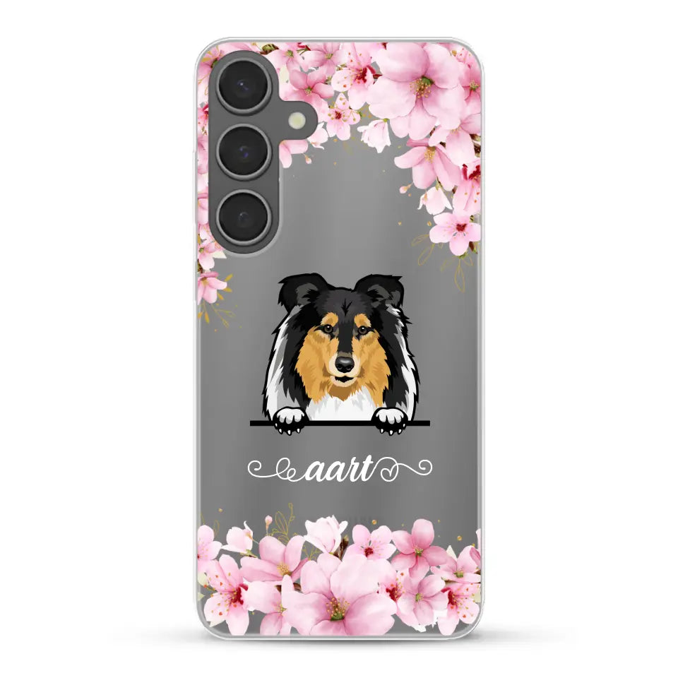 Bloemen Honden - Gepersonaliseerd telefoonhoesje