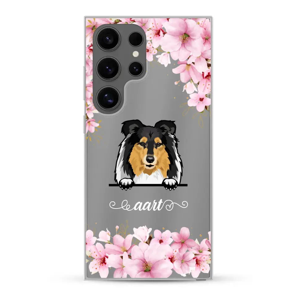 Bloemen Honden - Gepersonaliseerd telefoonhoesje