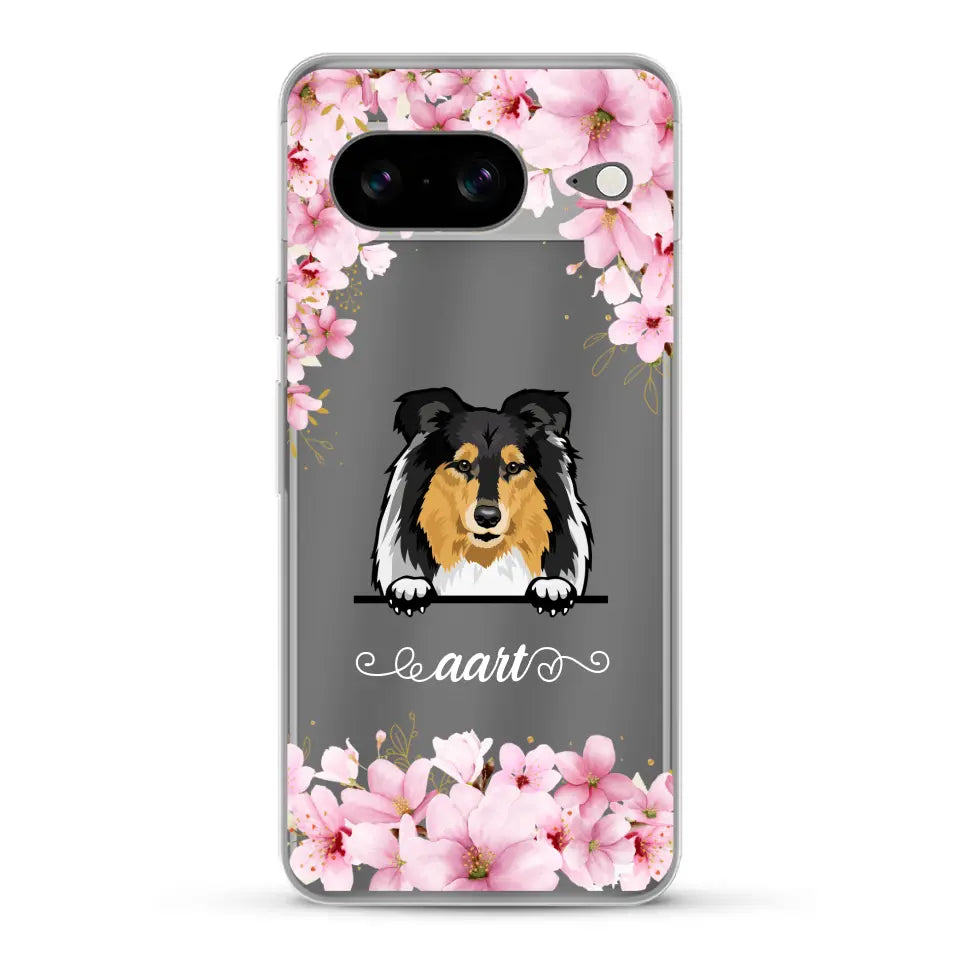 Bloemen Honden - Gepersonaliseerd telefoonhoesje