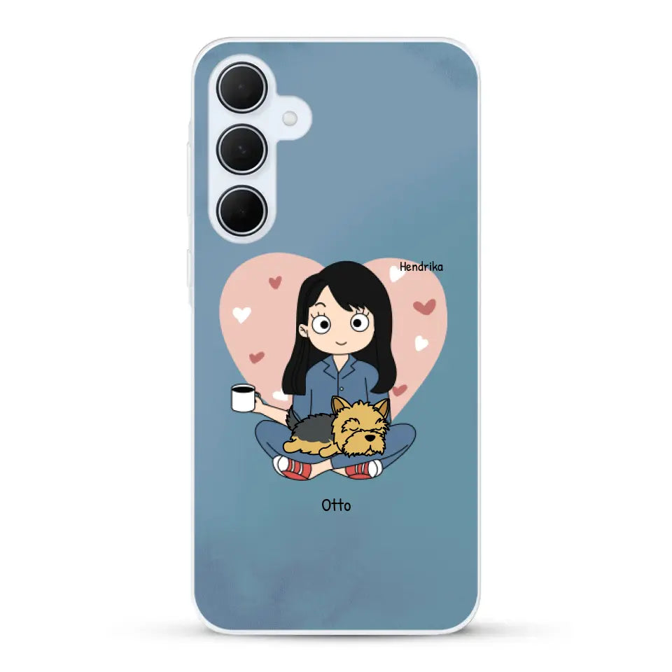 Cartoon honden mama - Gepersonaliseerd telefoonhoesje