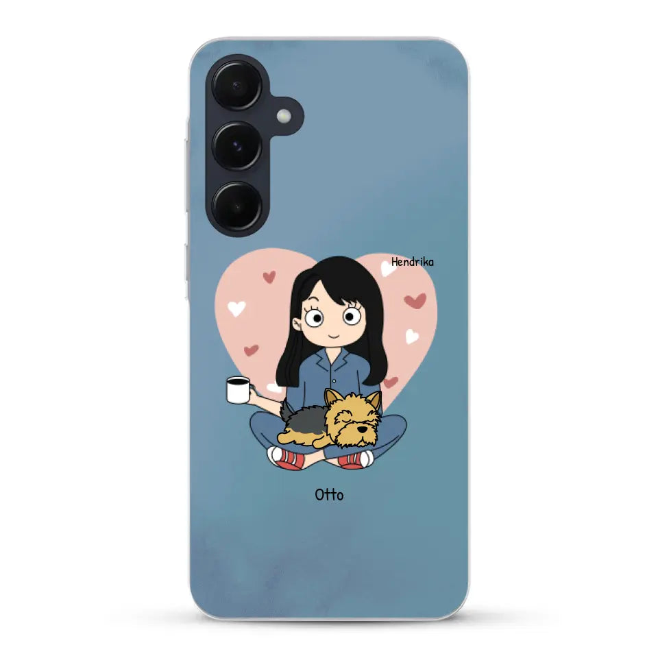 Cartoon honden mama - Gepersonaliseerd telefoonhoesje