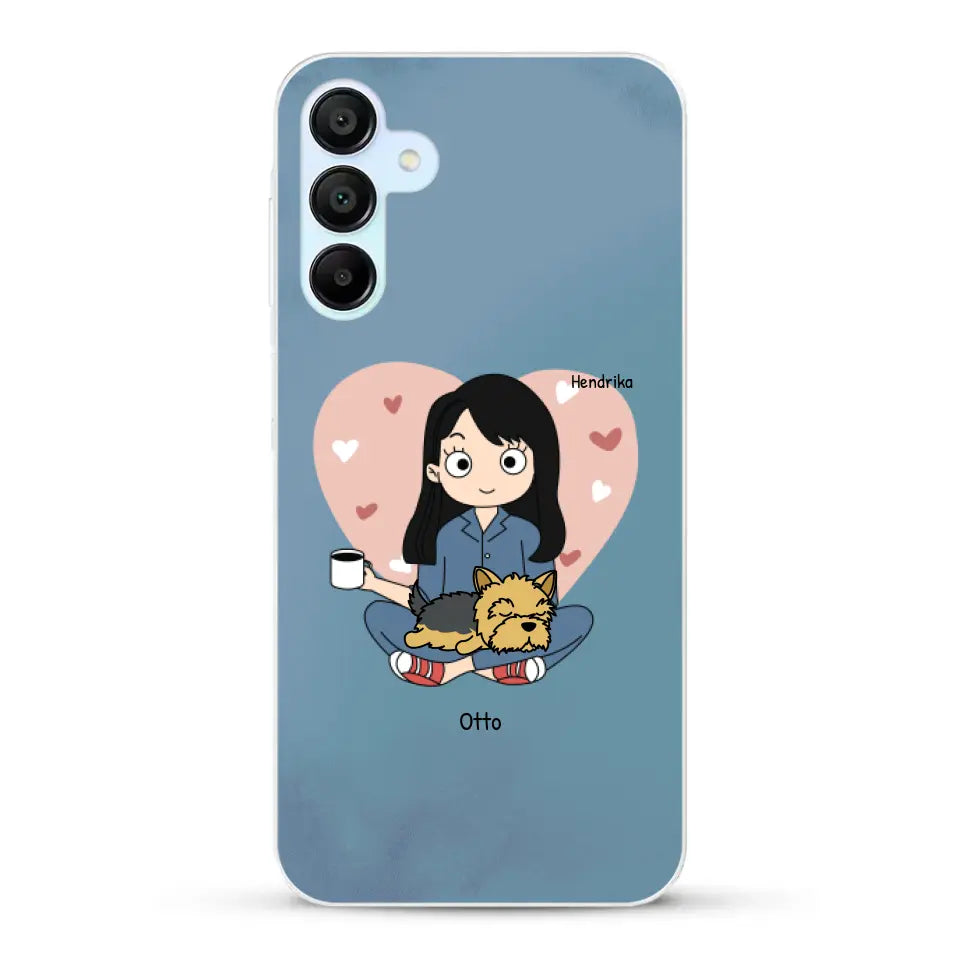 Cartoon honden mama - Gepersonaliseerd telefoonhoesje