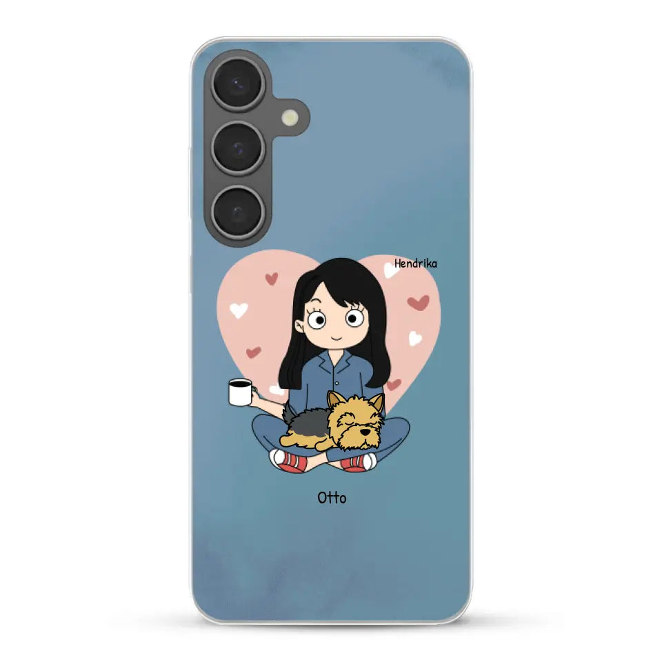 Cartoon honden mama - Gepersonaliseerd telefoonhoesje