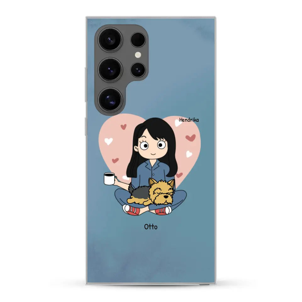 Cartoon honden mama - Gepersonaliseerd telefoonhoesje