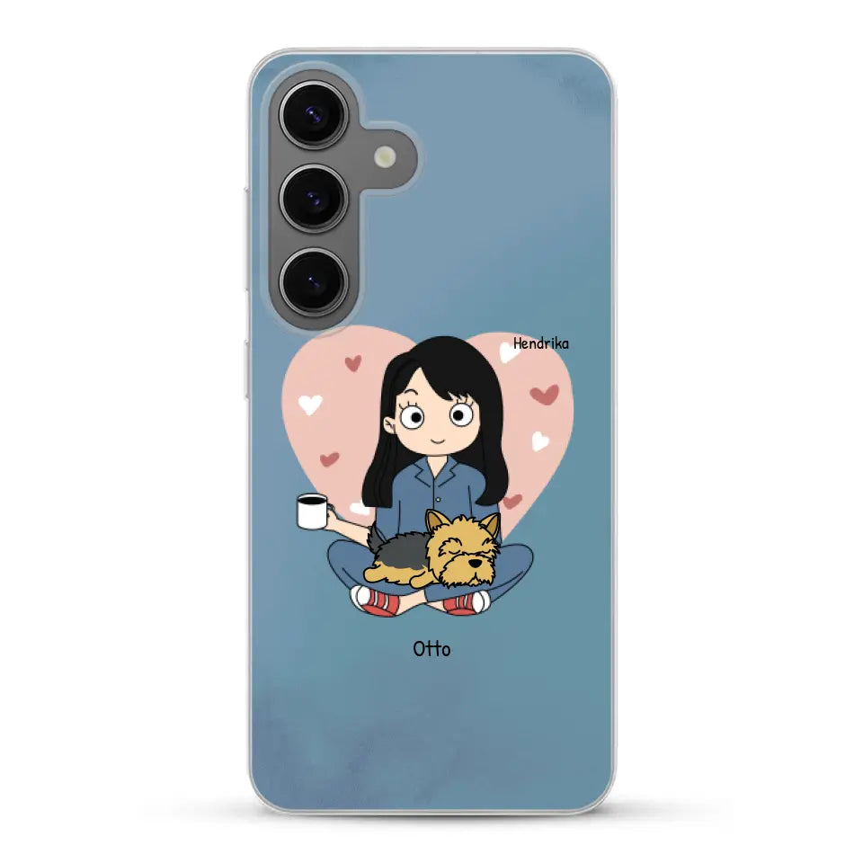 Cartoon honden mama - Gepersonaliseerd telefoonhoesje