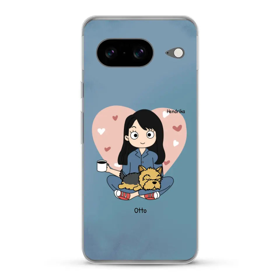 Cartoon honden mama - Gepersonaliseerd telefoonhoesje