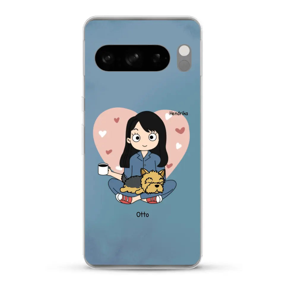 Cartoon honden mama - Gepersonaliseerd telefoonhoesje