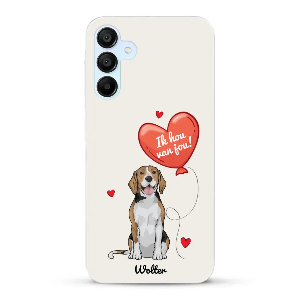 Hondenliefde - Gepersonaliseerd telefoonhoesje