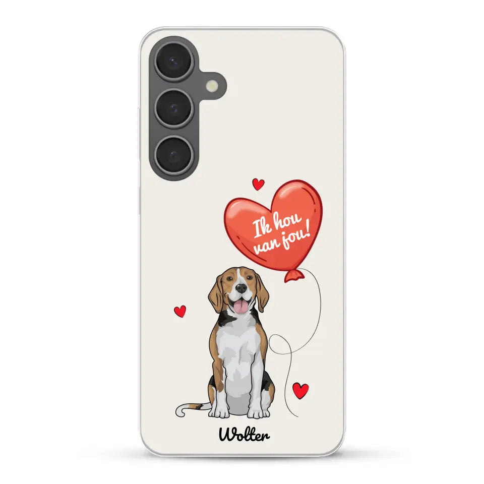 Hondenliefde - Gepersonaliseerd telefoonhoesje