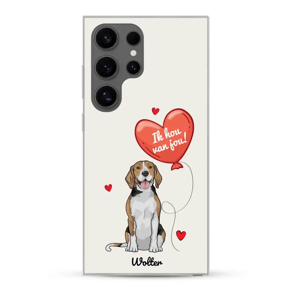 Hondenliefde - Gepersonaliseerd telefoonhoesje