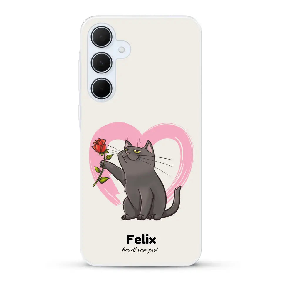 Jouw kat houdt van jou - Gepersonaliseerd telefoonhoesje