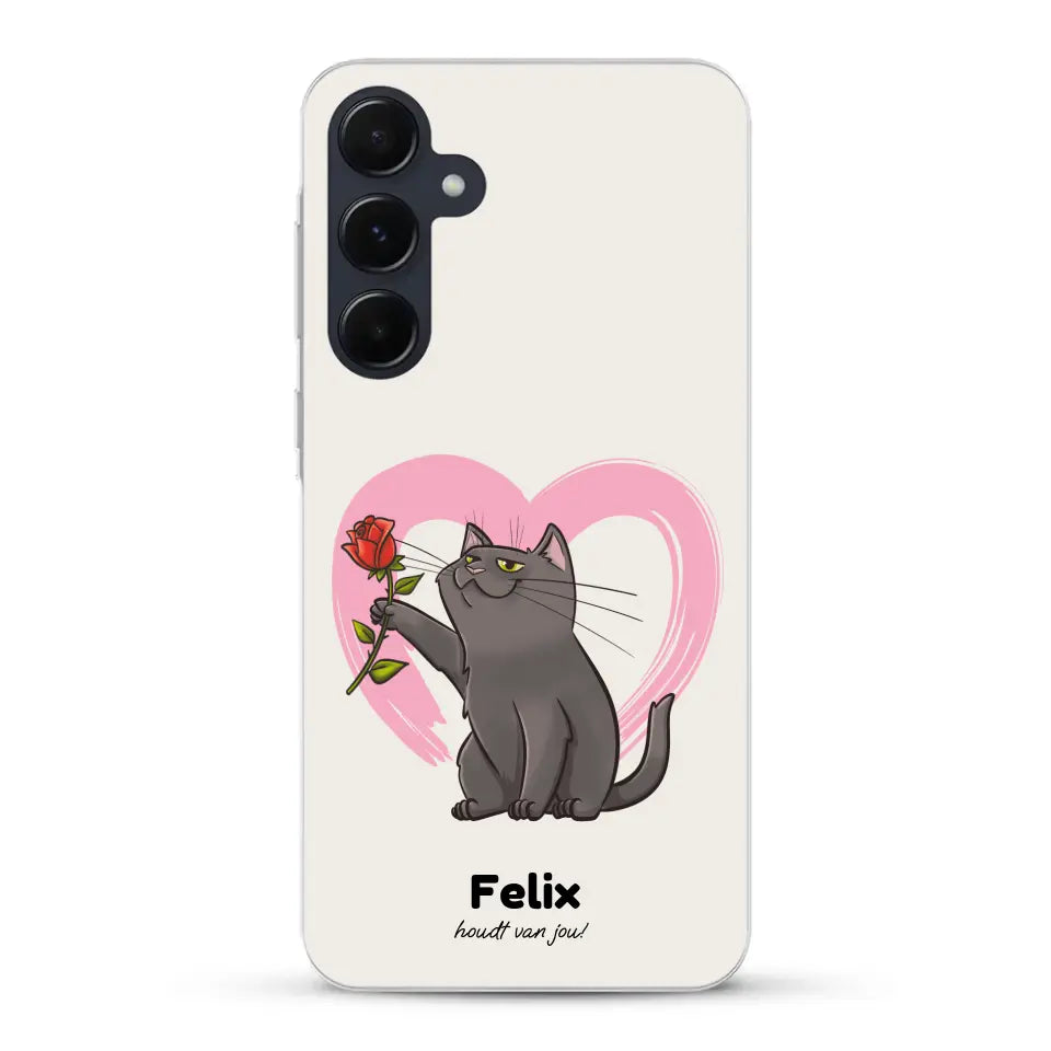 Jouw kat houdt van jou - Gepersonaliseerd telefoonhoesje