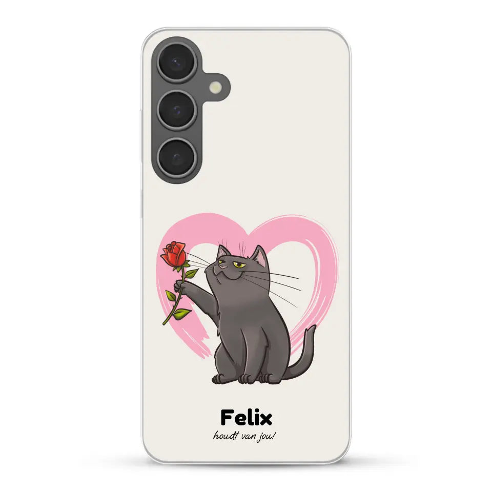 Jouw kat houdt van jou - Gepersonaliseerd telefoonhoesje