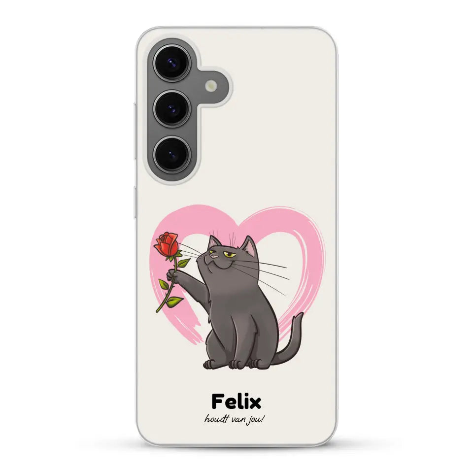 Jouw kat houdt van jou - Gepersonaliseerd telefoonhoesje