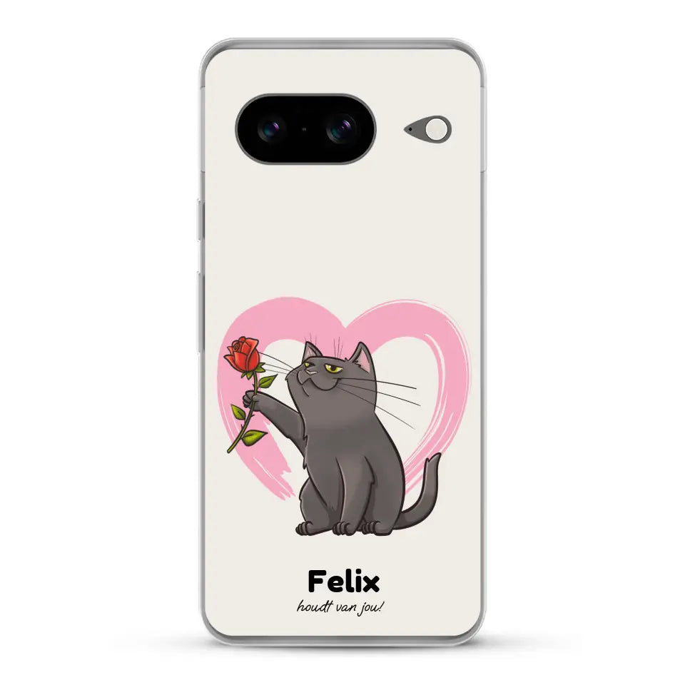 Jouw kat houdt van jou - Gepersonaliseerd telefoonhoesje