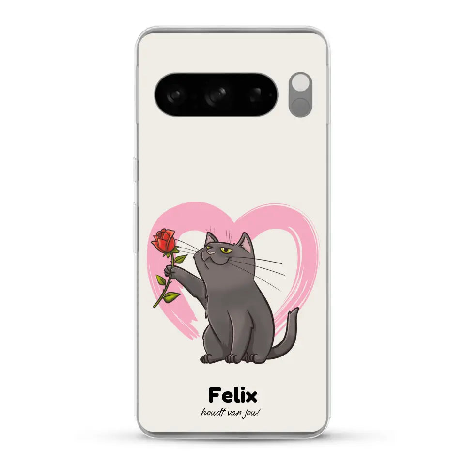 Jouw kat houdt van jou - Gepersonaliseerd telefoonhoesje