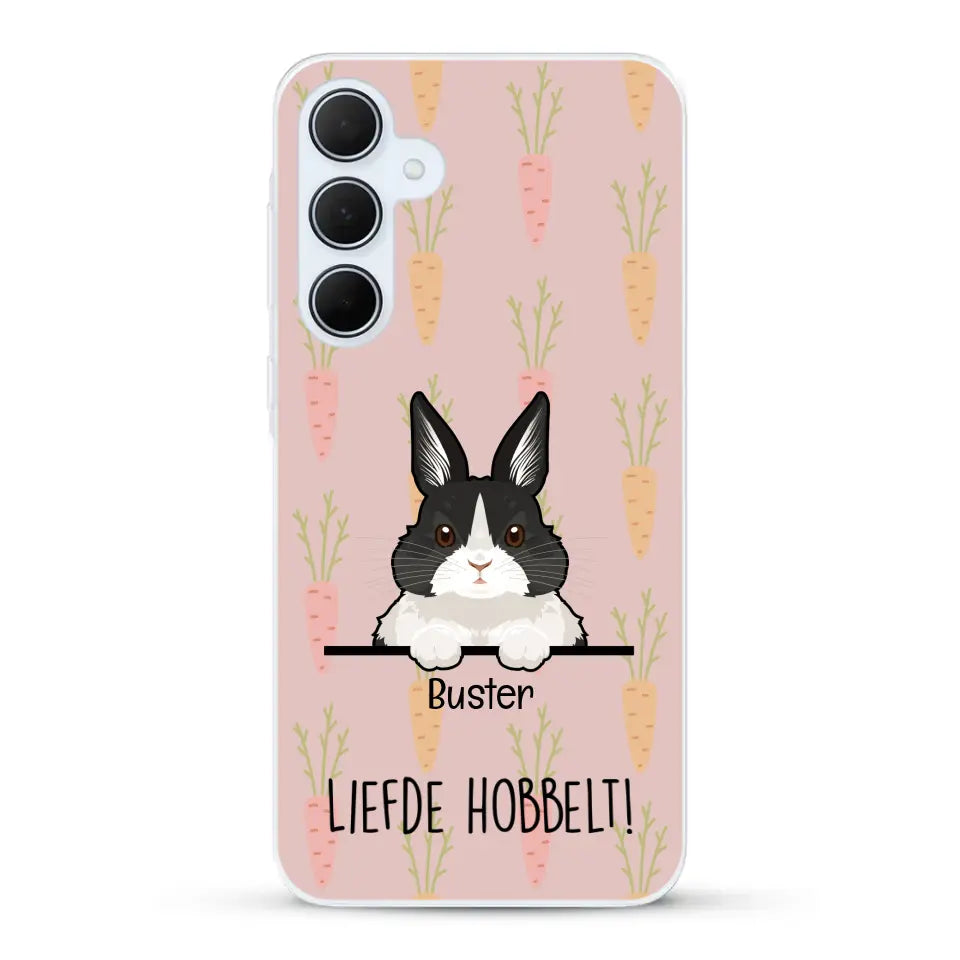 Liefde hobbelt! - Gepersonaliseerd telefoonhoesje