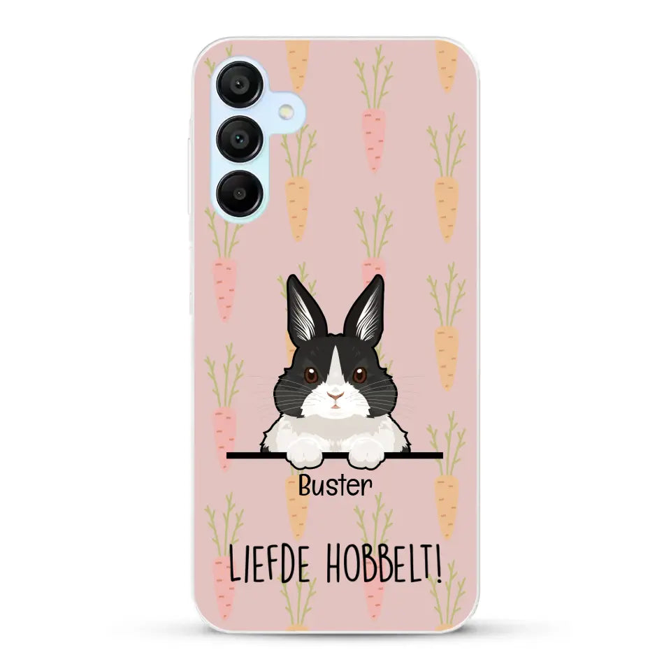 Liefde hobbelt! - Gepersonaliseerd telefoonhoesje