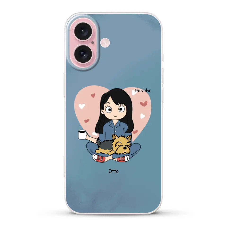 Cartoon honden mama - Gepersonaliseerd telefoonhoesje