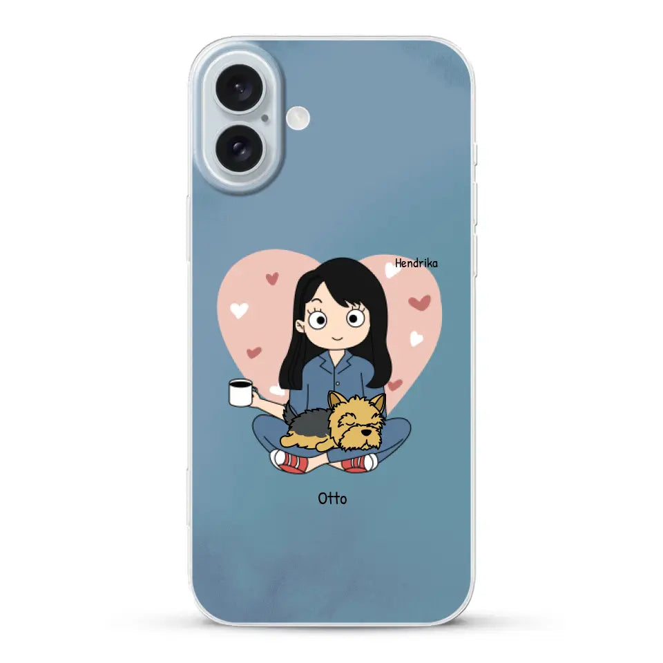 Cartoon honden mama - Gepersonaliseerd telefoonhoesje