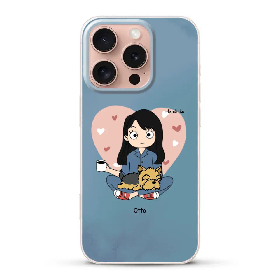 Cartoon honden mama - Gepersonaliseerd telefoonhoesje