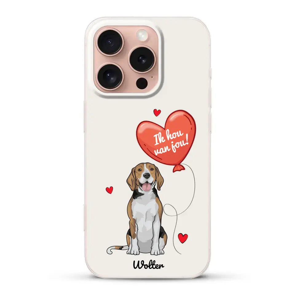 Hondenliefde - Gepersonaliseerd telefoonhoesje