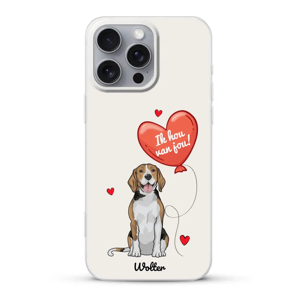 Hondenliefde - Gepersonaliseerd telefoonhoesje