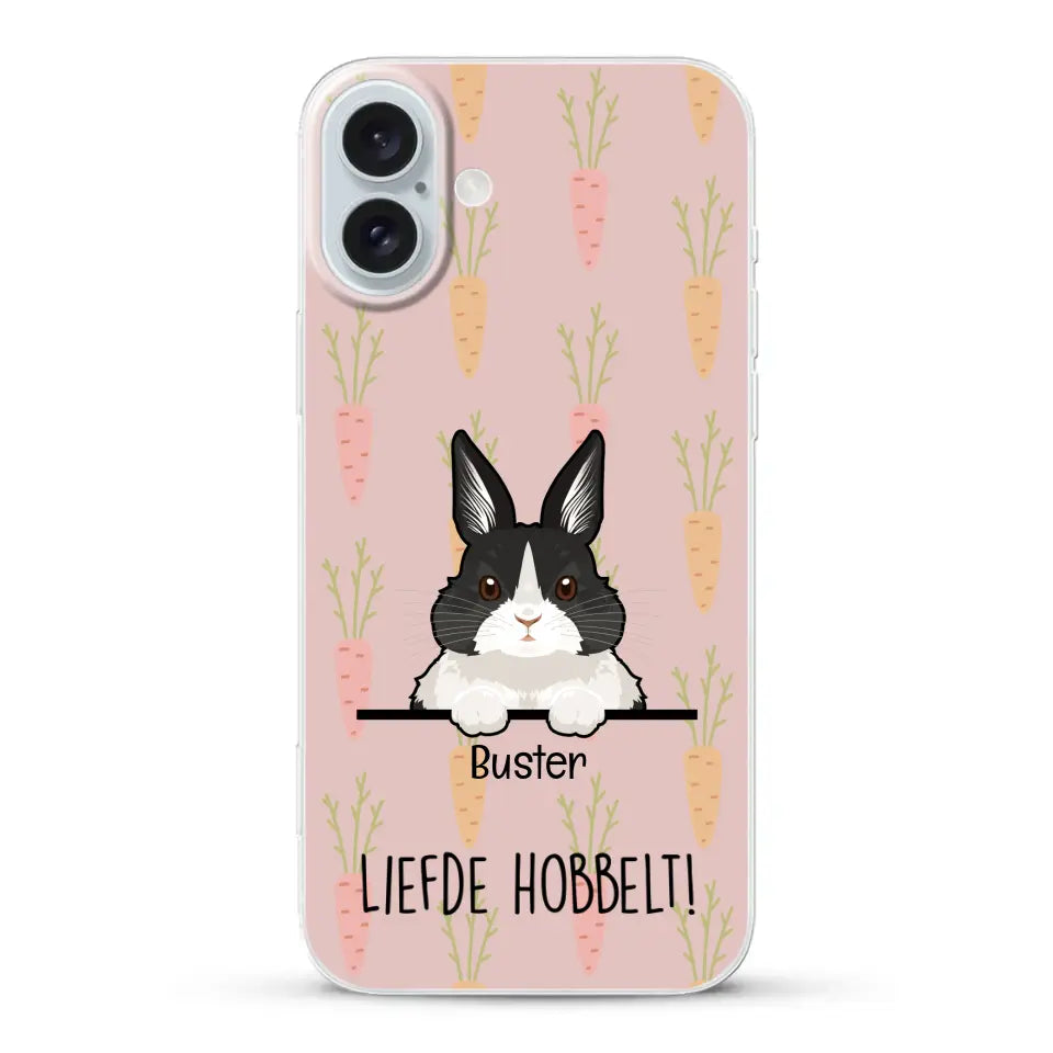 Liefde hobbelt! - Gepersonaliseerd telefoonhoesje