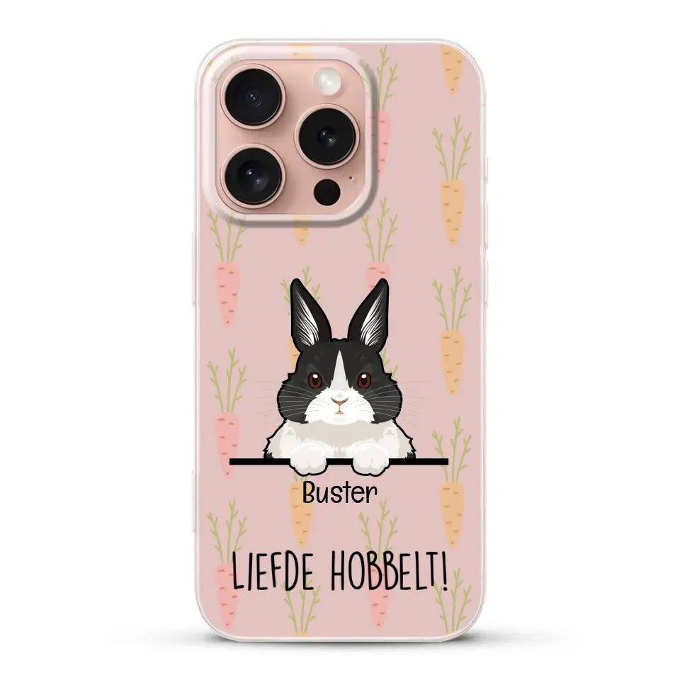 Liefde hobbelt! - Gepersonaliseerd telefoonhoesje