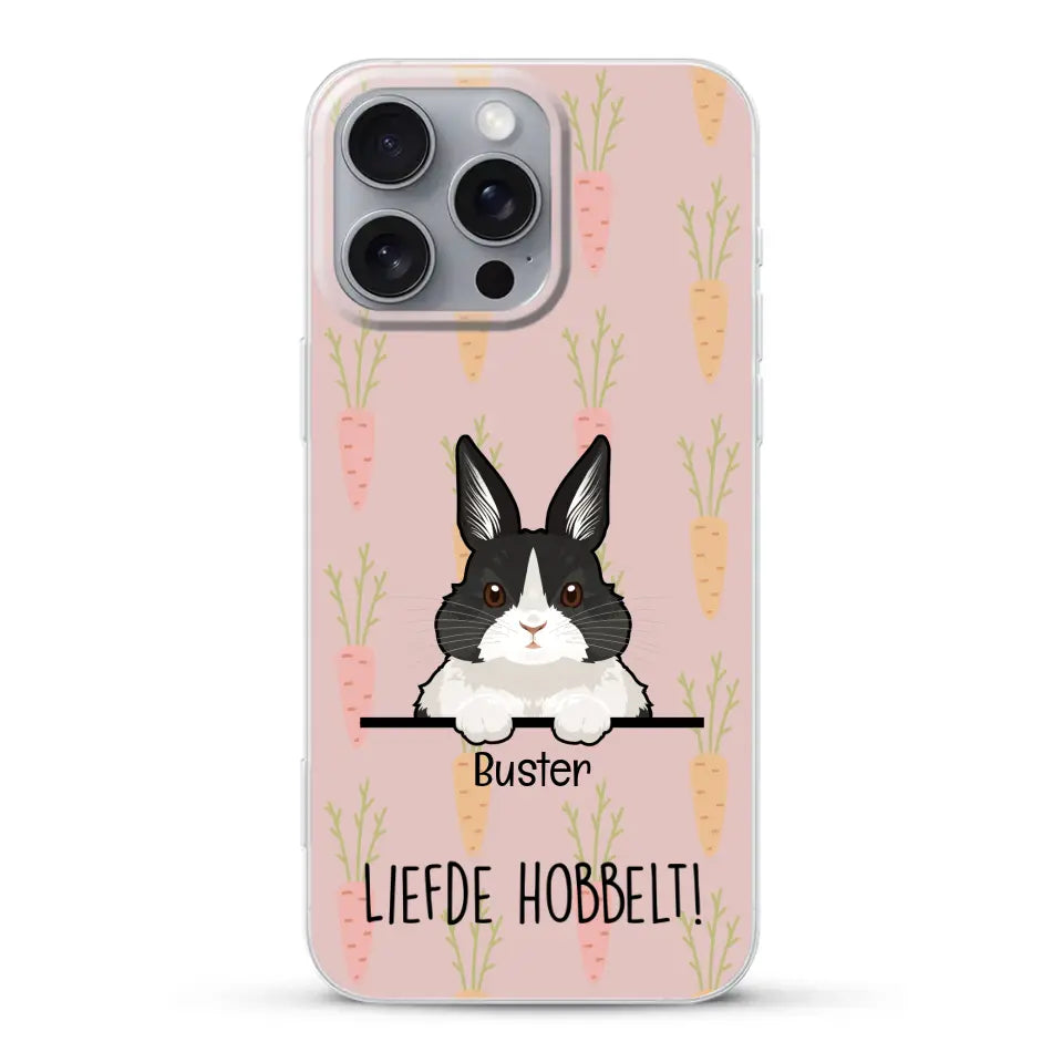 Liefde hobbelt! - Gepersonaliseerd telefoonhoesje