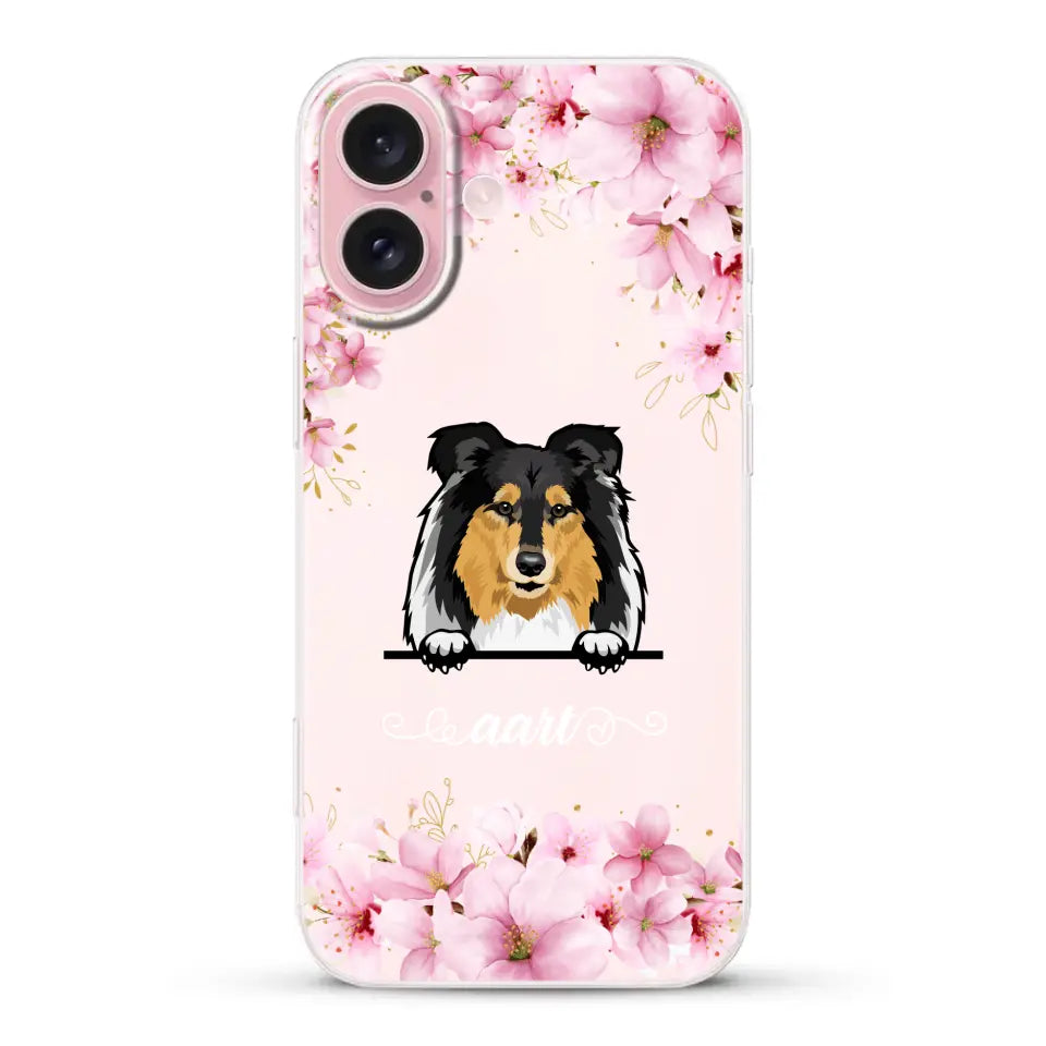 Bloemen Honden - Gepersonaliseerd telefoonhoesje