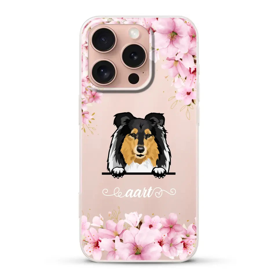 Bloemen Honden - Gepersonaliseerd telefoonhoesje