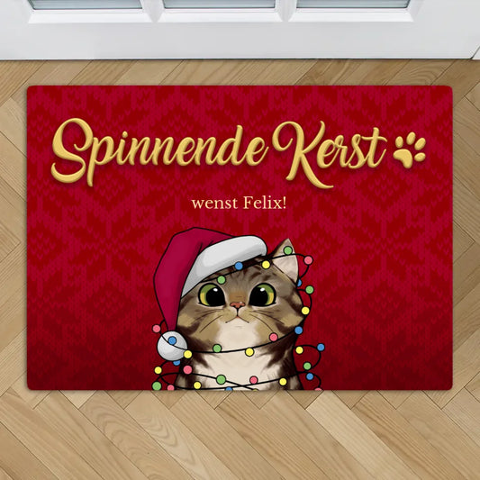 Spinnende Kerst - Gepersonaliseerde deurmat