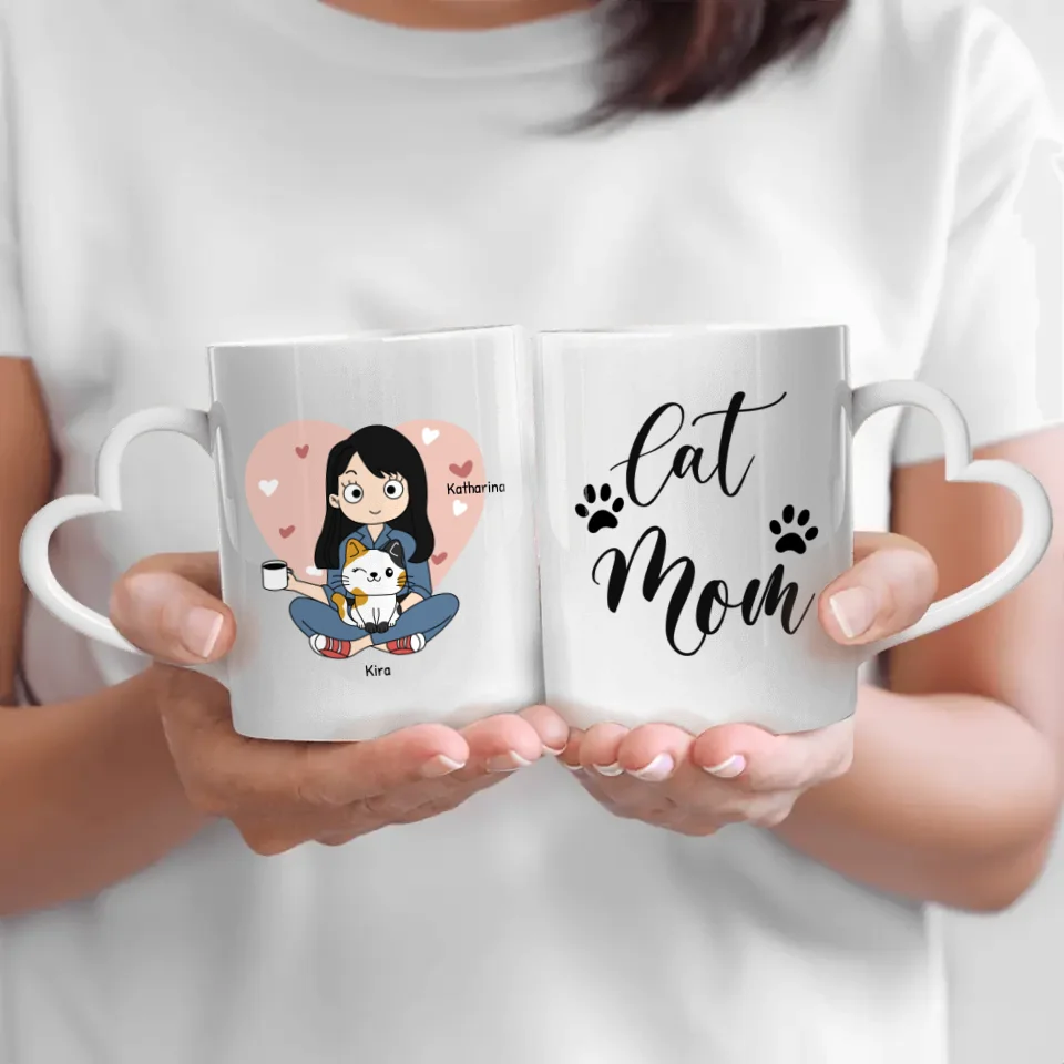 Cat Mom - Gepersonaliseerde mok