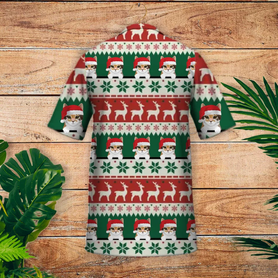 Kerst pluisneuzen - Gepersonaliseerd Hawaiiaans hemd