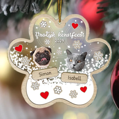 Witte Kerst - Gepersonaliseerde acryl ornament - Featured Image