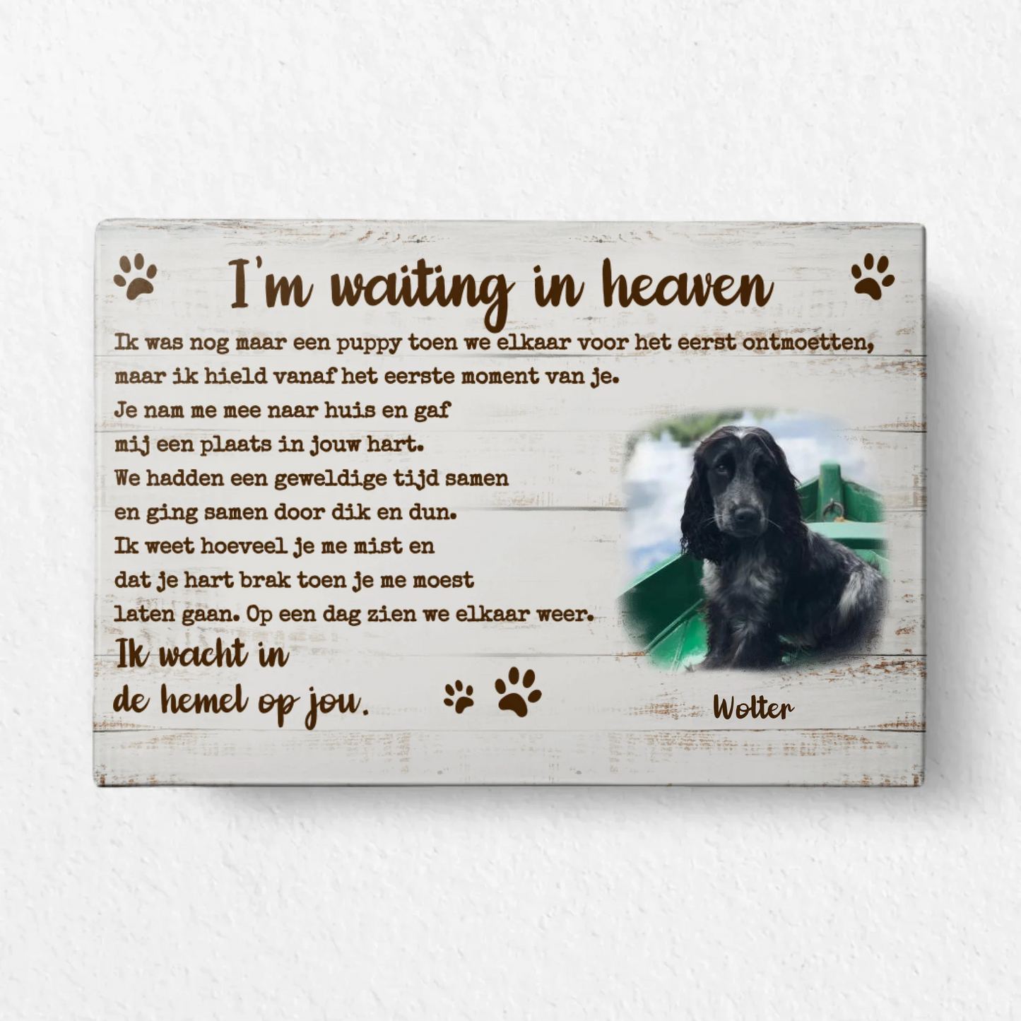 I'm waiting in heaven - Gepersonaliseerde  canvas