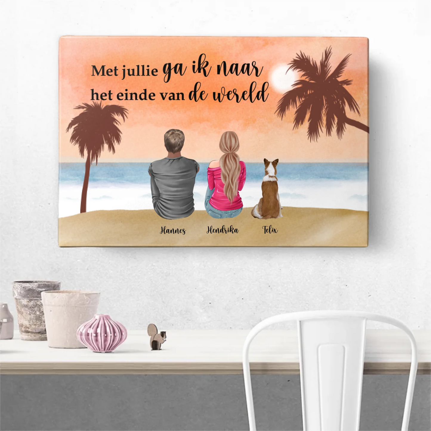 Zomer op het strand - Gepersonaliseerde canvas