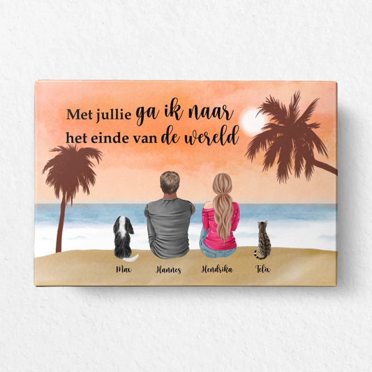 Zomer op het strand - Gepersonaliseerde canvas