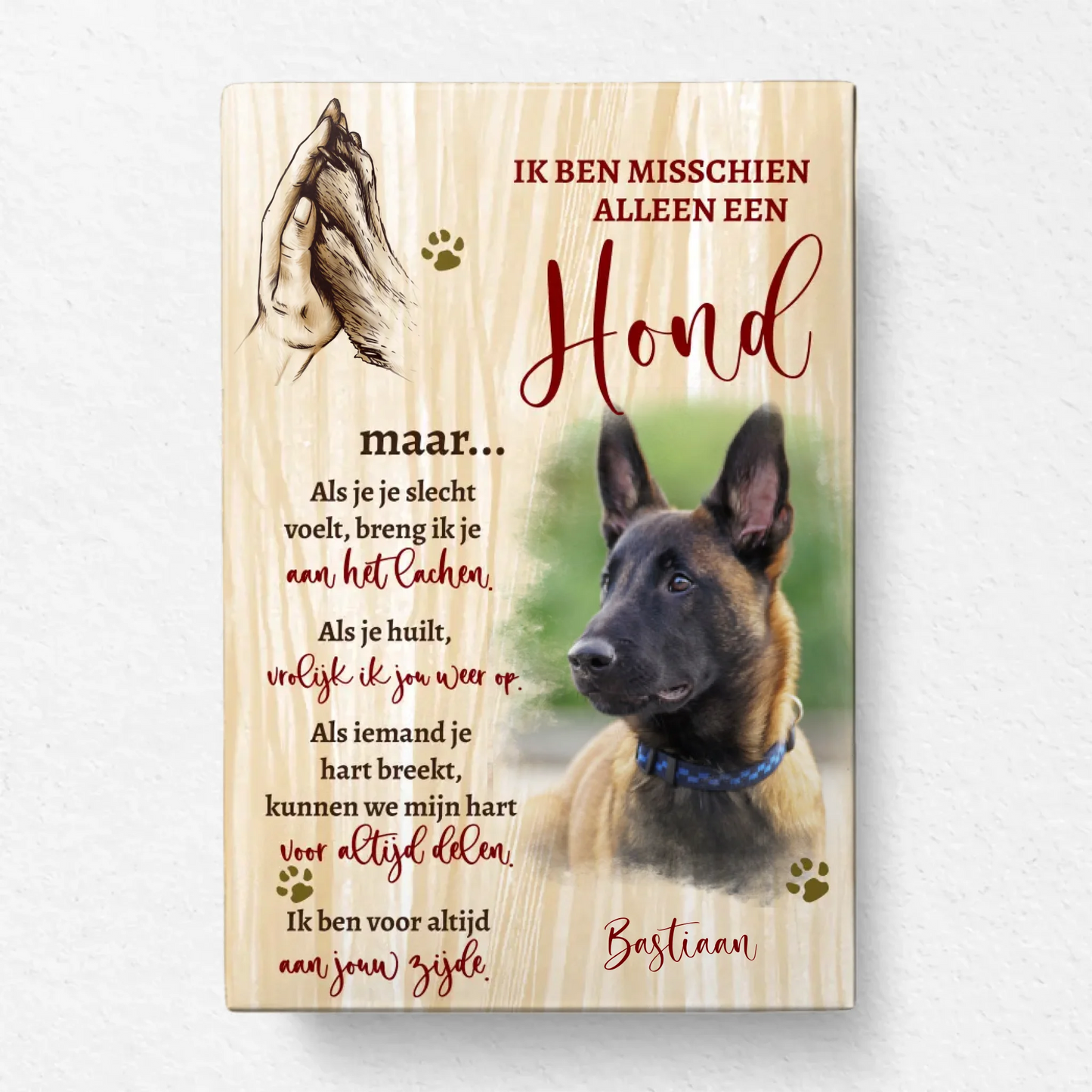 Meest trouwe begeleider - Gepersonaliseerde canvas